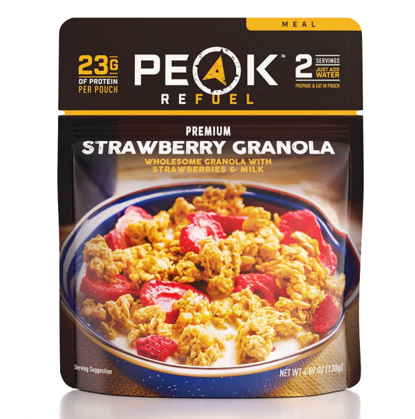 Peak Refuel Strawberries & Granola With Milk