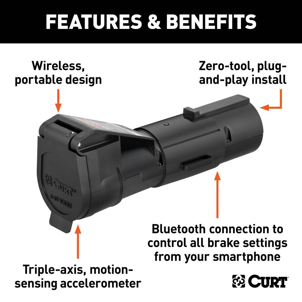 Curt Echo Mobile Trailer Brake Controller - 7- Way (Bluetooth Connection)