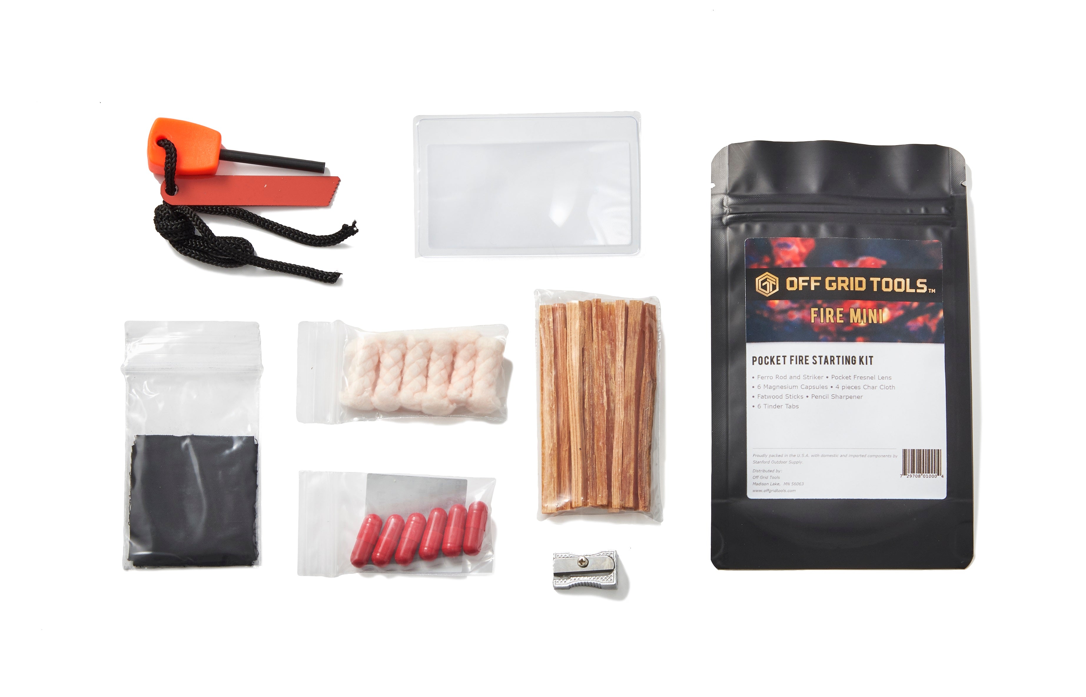 Off Grid Tools Fire Mini - Pocket Fire Starting Kit